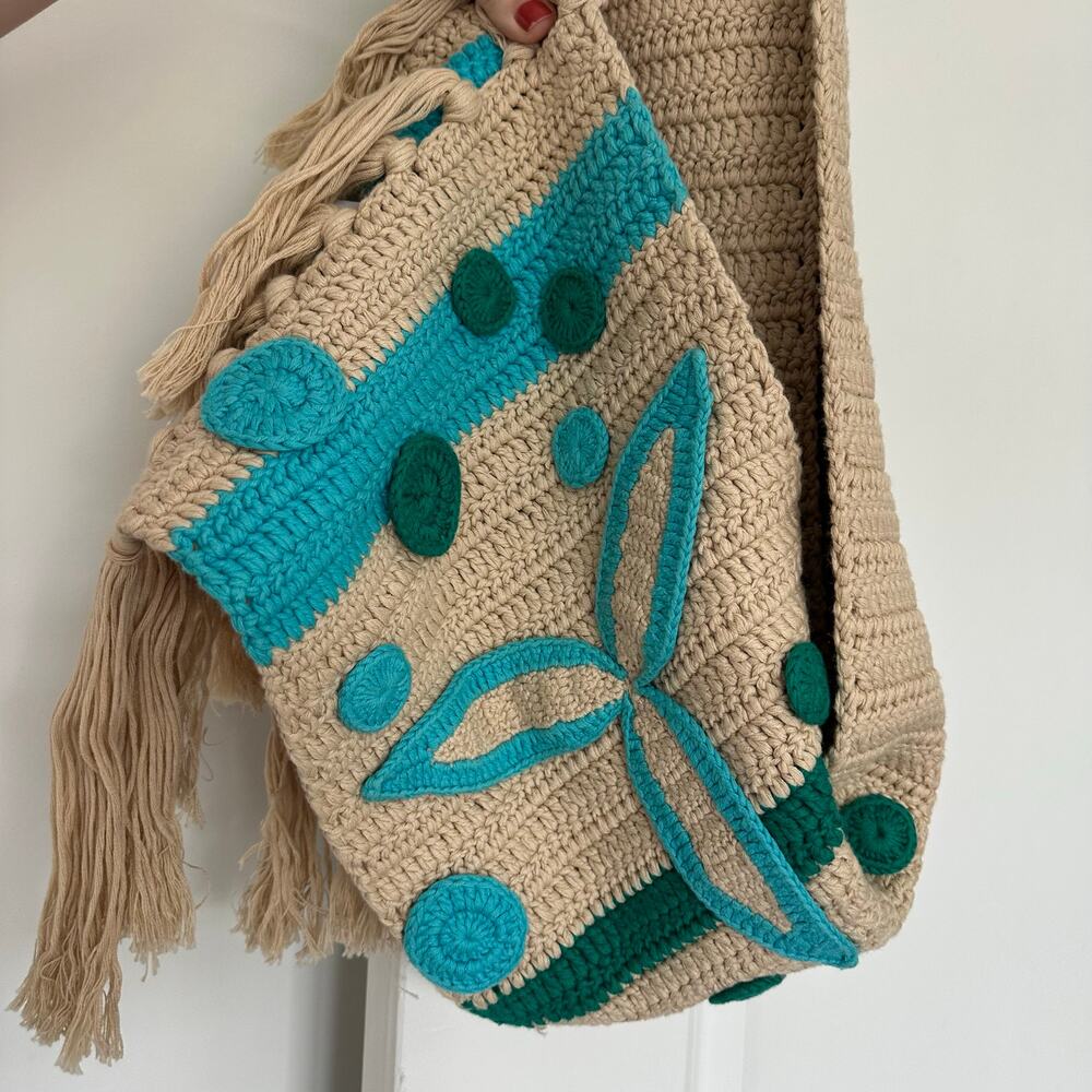 Samantha Treacy Woven Statement Scarf Wrap - Coastal Grandmother, Artisan - Picture 2 of 7